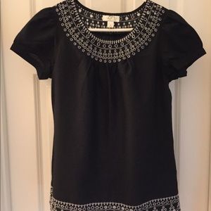 LOFT black light weight boho top